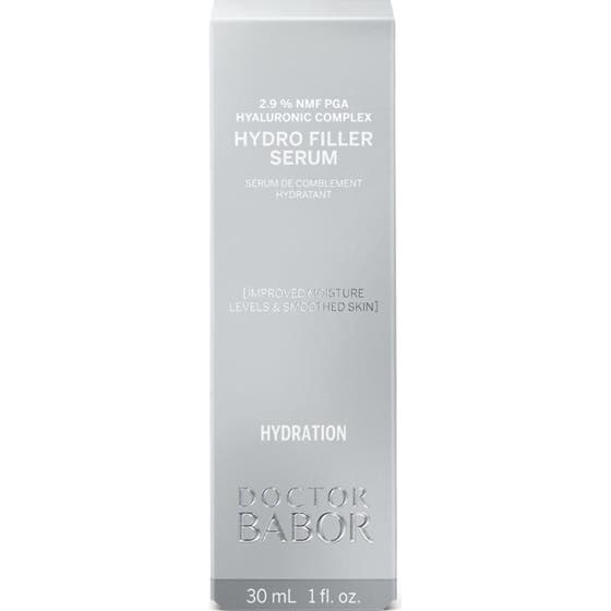 Babor Doctor Babor Hydro Filler Serum 30 ml fuktighetsgivende serum i sølvfarget eske med 2.9% hyaluronsyrekompleks