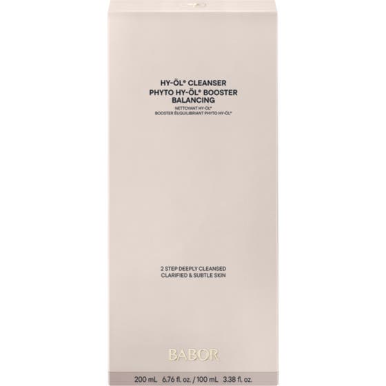Babor Set HY-ÖL & Phyto Balancing Booster 300 ml ihonhoitosetti joka tasapainottaa ihoa vaaleassa pakkauksessa