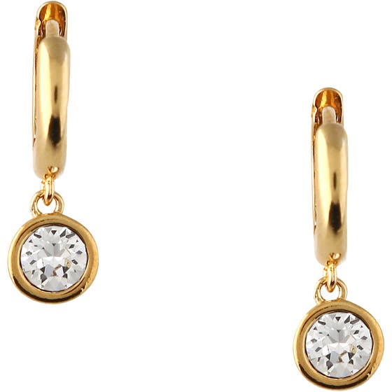 Swarovski Drop Huggie Hoops Earrings