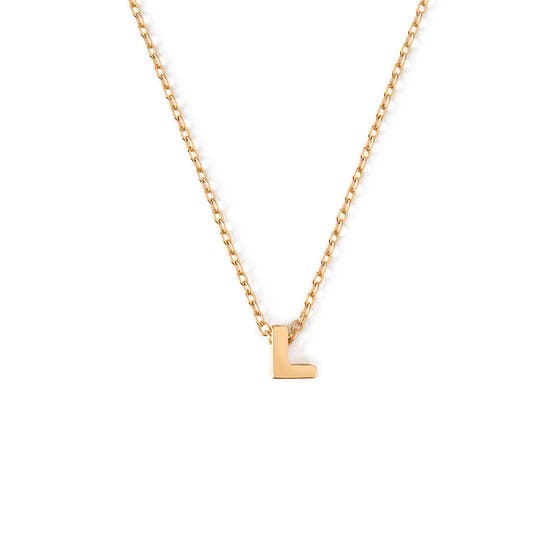 Gold Plated Initial L Necklace Giftbox