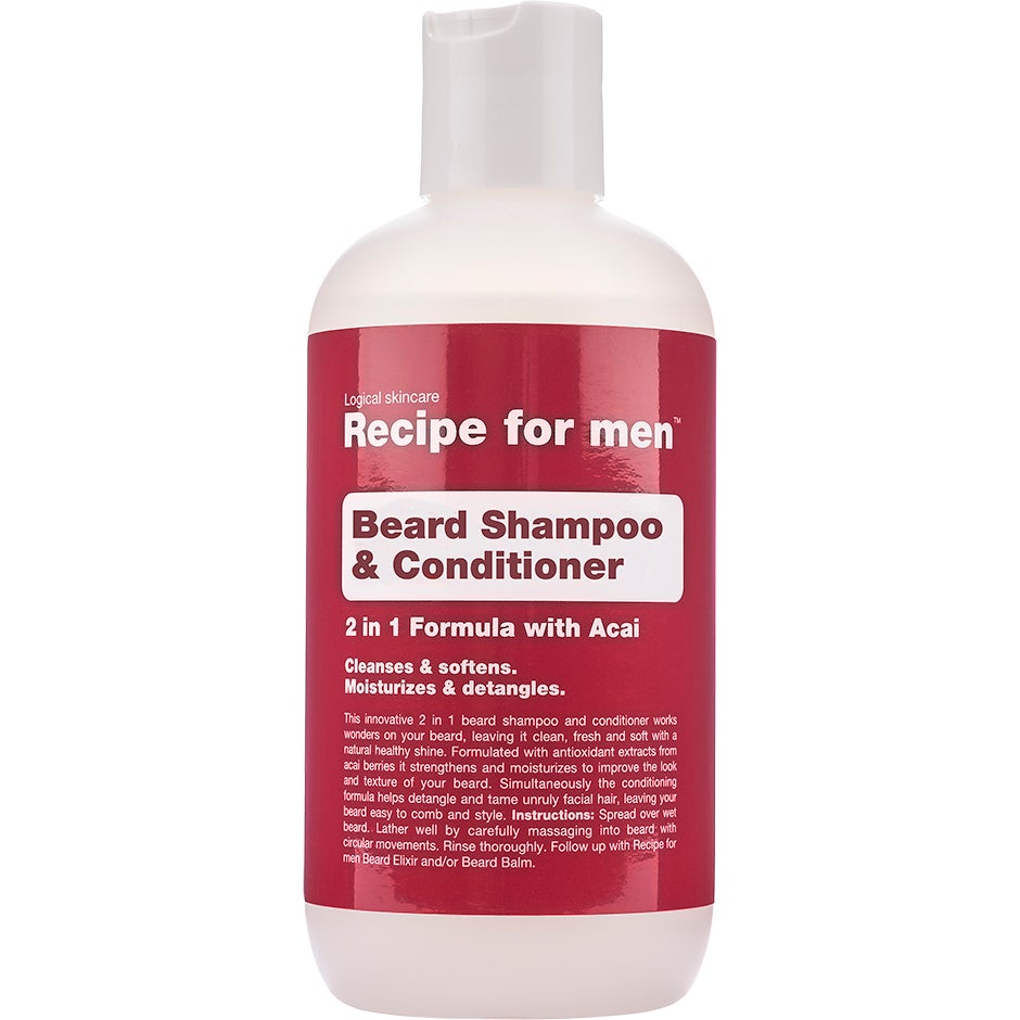 Recipe for men Beard Shampoo &amp; Conditioner rakning & skäggvård herr – bild 8