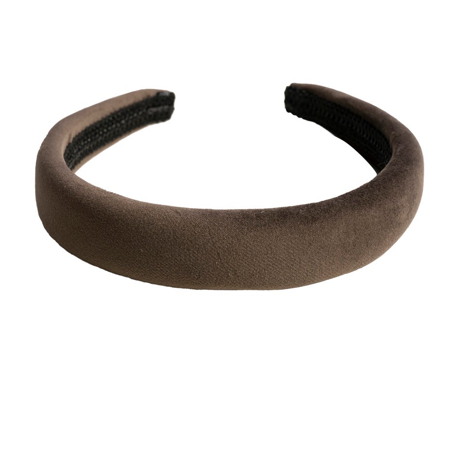 Dark Velvet Hair Band Broad Chocolate