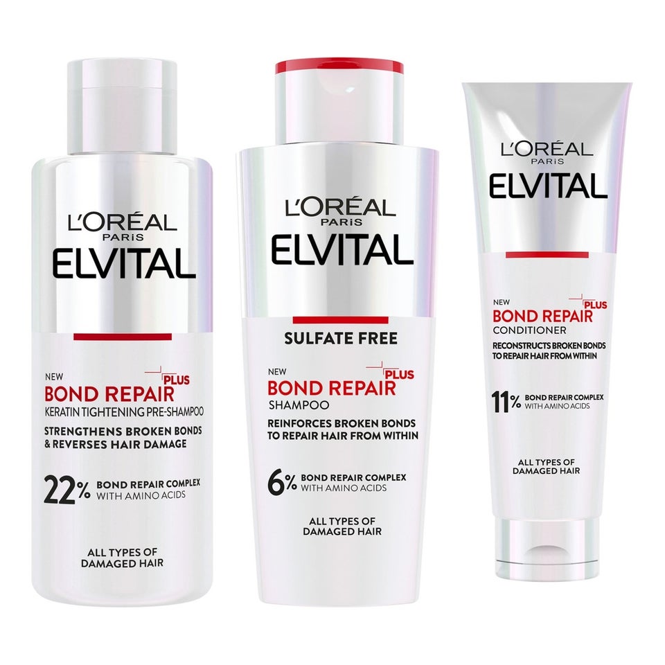 Bond Repair Hair Restoration Set Pre-Shampoo 200ml, Shampoo 200ml, Conditioner