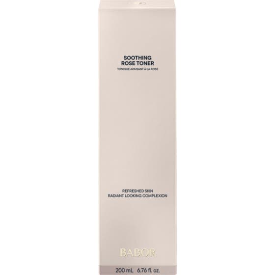 Babor Soothing Rose Toner 200 ml beroligende toner som gir glød i en stilren beige ytteremballasje