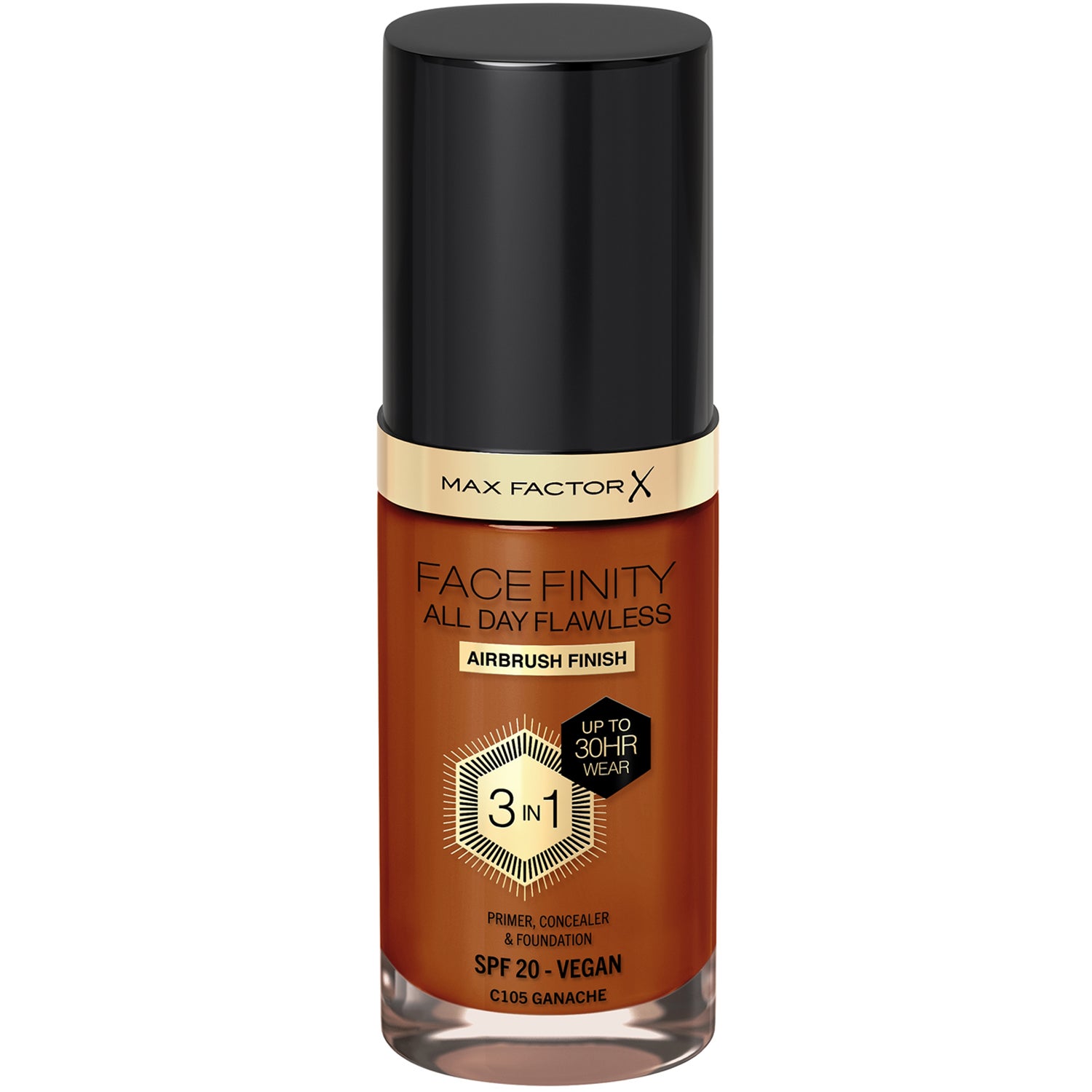 Max Factor Facefinity All Day Flawless 3 I 1 Foundation #c105-ganache foundation & concealer dam – bild 2