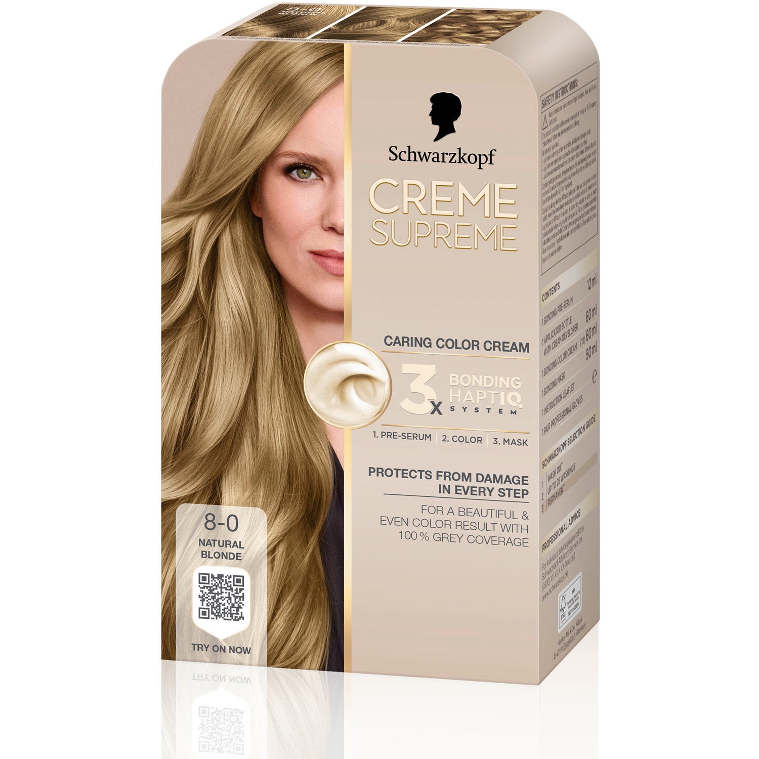 Schwarzkopf Creme Supreme 8-0 Natural Blonde - 1 pcs billede