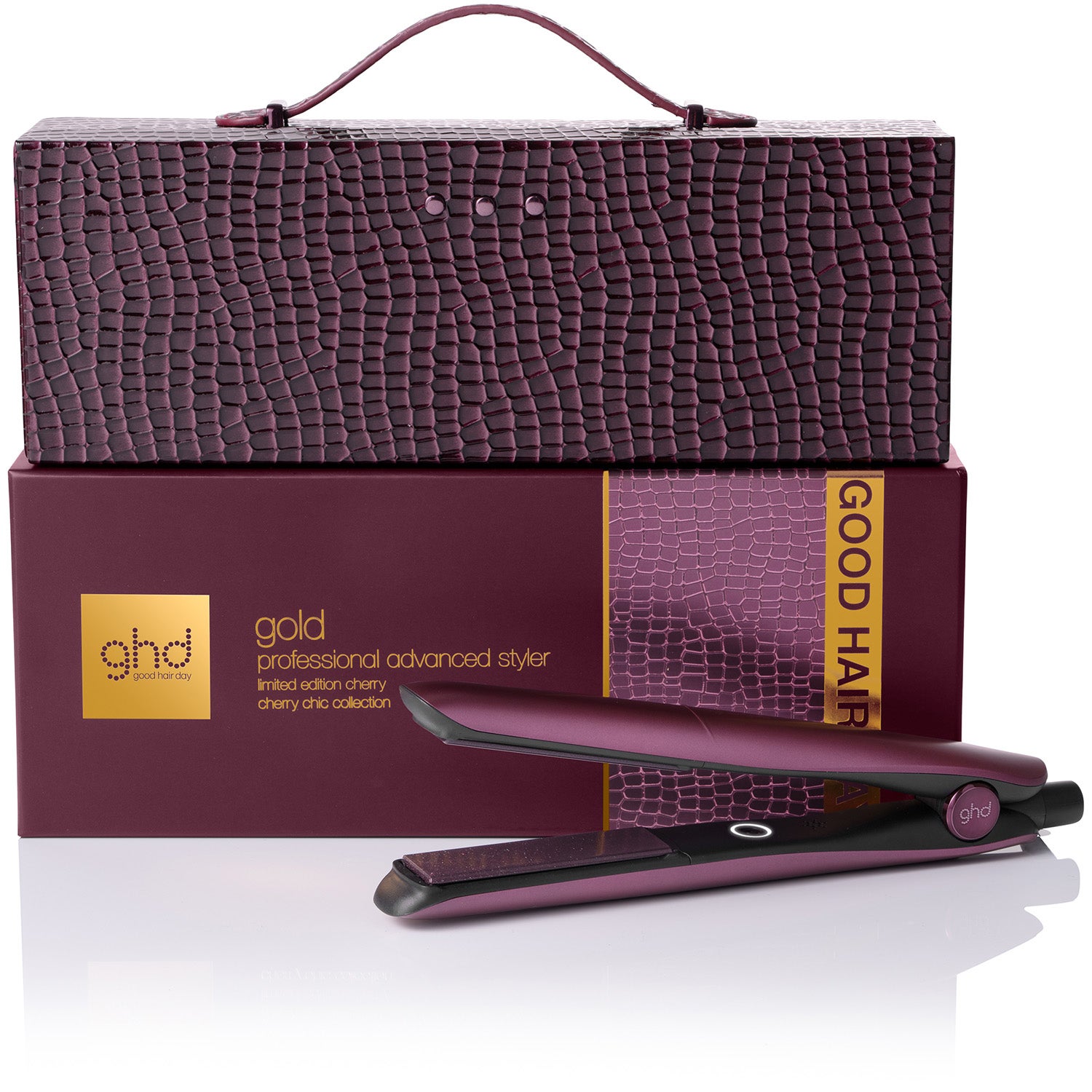 ghd Gold Limited Edition Gift Set Hair Straighteners in Cherry Chic