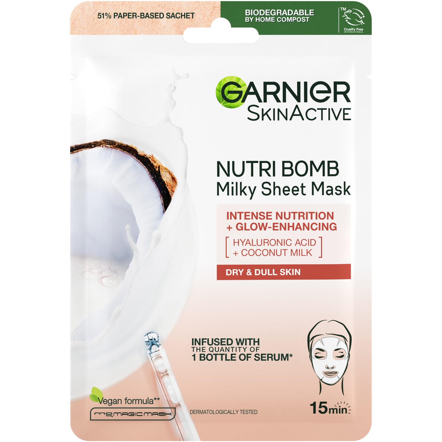 Skin Active Nutri Bomb Tissue Mask, 30 g Garnier Ansiktsmask