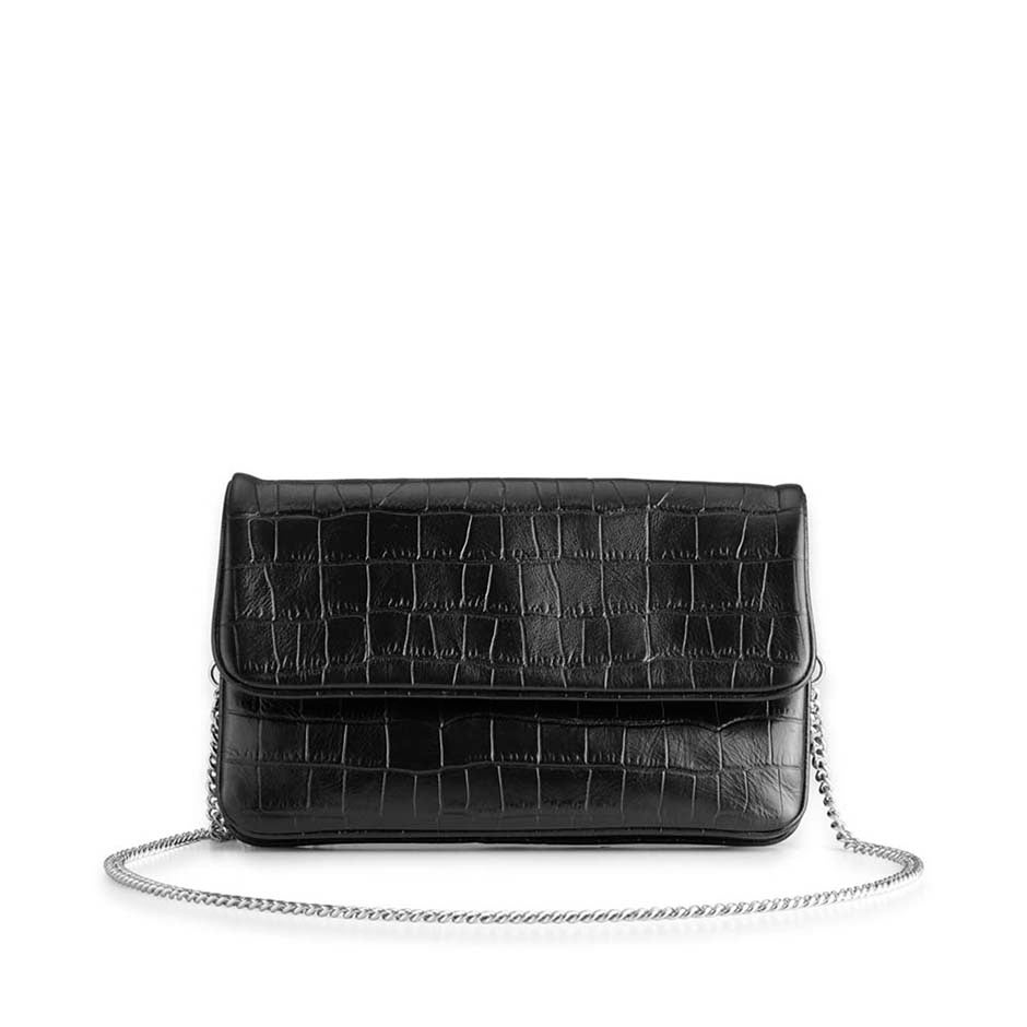 Markberg Crystal MBG Clutch Black Croco