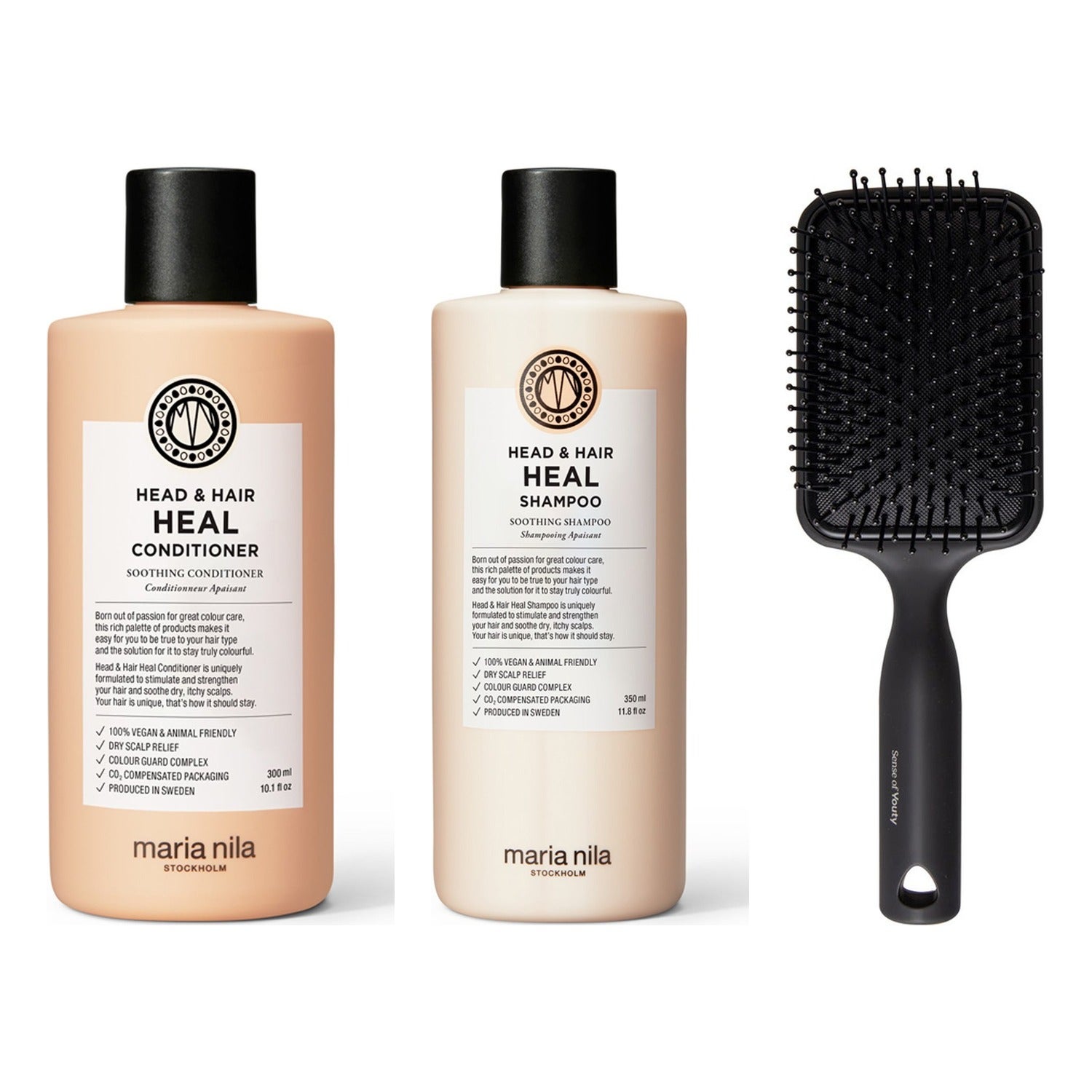 Maria Nila Silver Blonde Care Set With Styling Brush Shampoo 350 ml, Conditioner 300 ml & Paddle Brush kroppsvård dam – bild 6