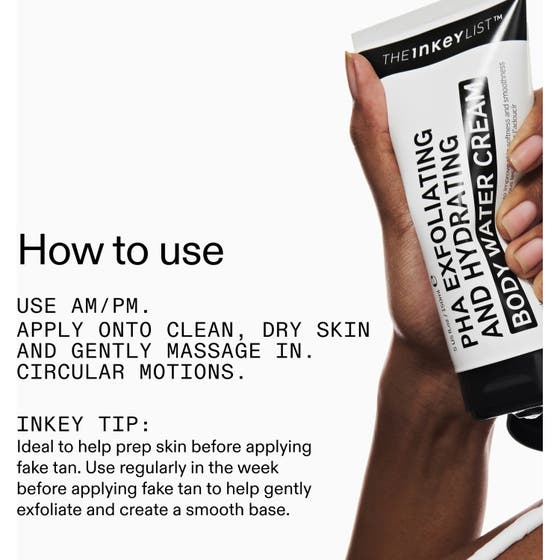 PHA Exfoliating and Hydrating Body Water Cream