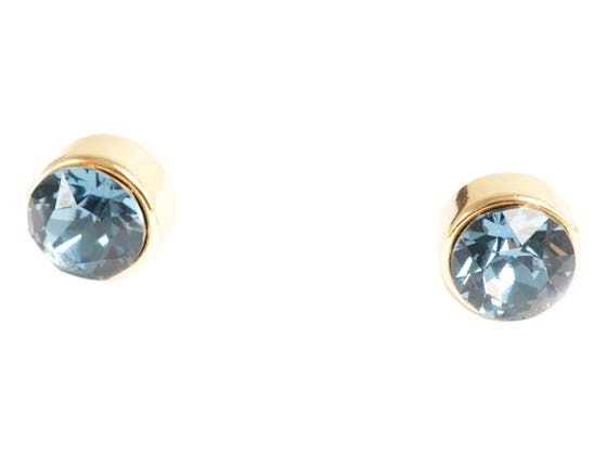 Swarovski Earring Gold/Denim Blue