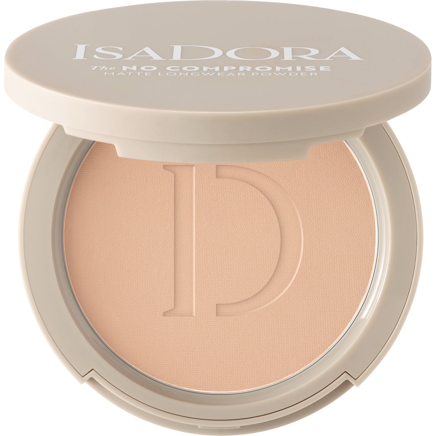 IsaDora The No Compromise Matte Longwear Powder 66 Warm Beige puder, rouge & highlighter dam – bild 7