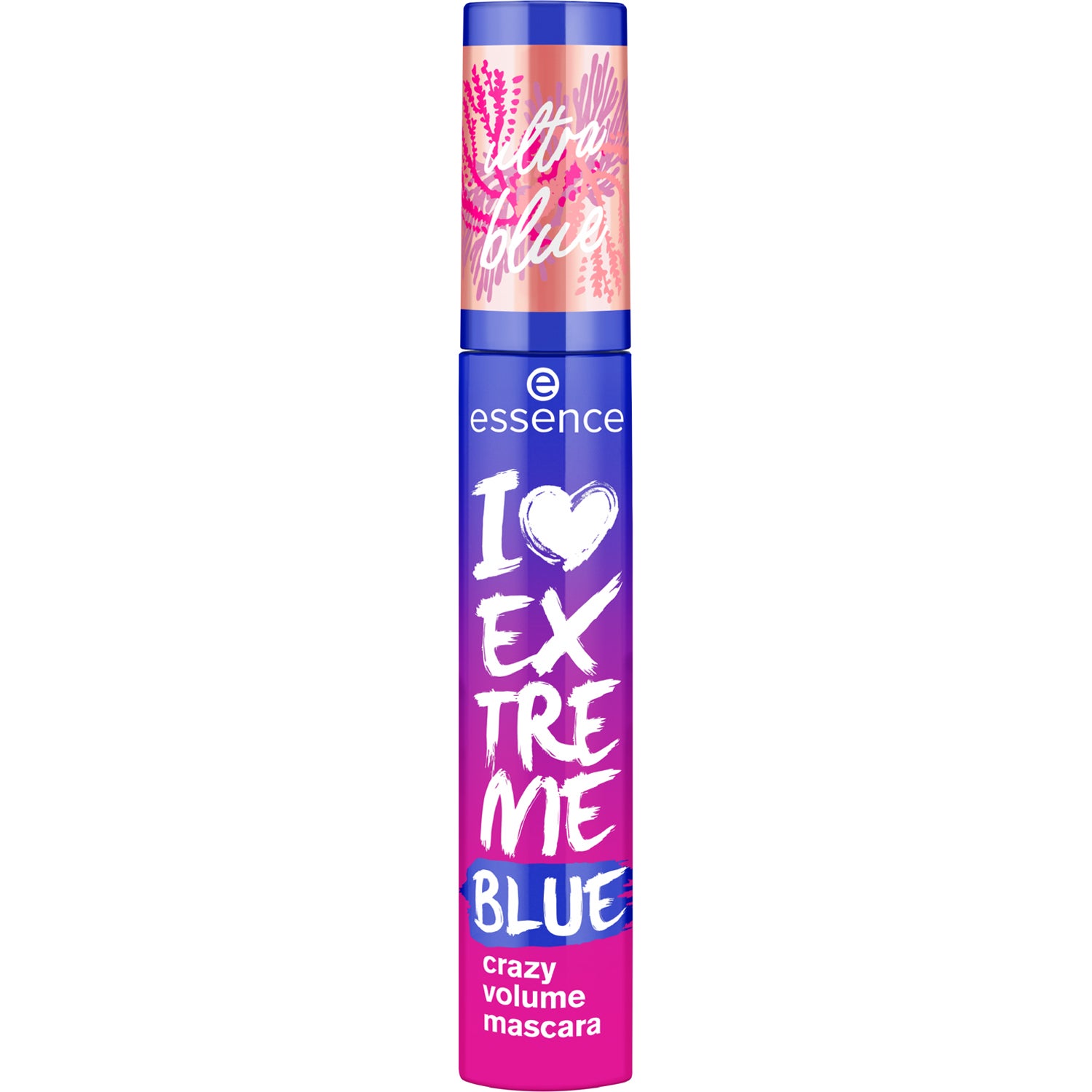 Alternativ bild 1 för essence Live Life In Coral I Love Extreme Blue Crazy Volume Mascara