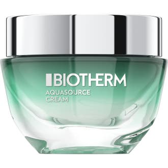 Biotherm Aquasource Cream 50 ml återfuktande dagkräm för kombinerad hud i grön glasburk med silverlock