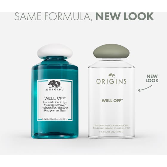 Origins Well Off Fast and Gentle Eye Makeup Remover 150 ml gentle ögonsminkborttagning med klar flytande textur i droppform