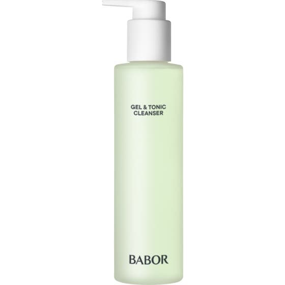 Babor Gel & Tonic Cleanser 200 ml syväpuhdistava puhdistusgeeli huurteisessa vaaleanvihreässä pumppupullossa.