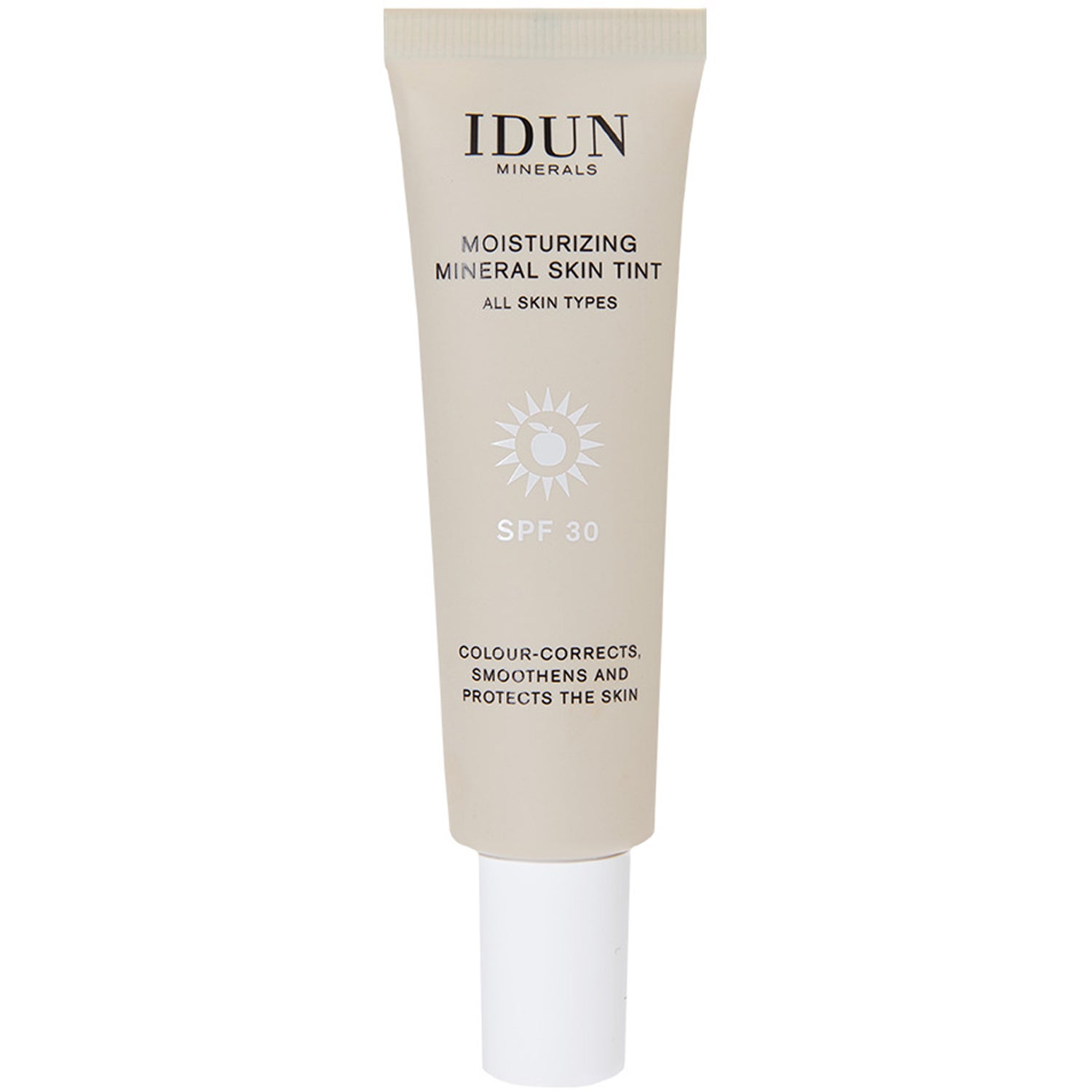 Idun Minerals Moisturizing Mineral Skin Tint SPF30, "Långholmen", Light/medium Neutral, 27ml.