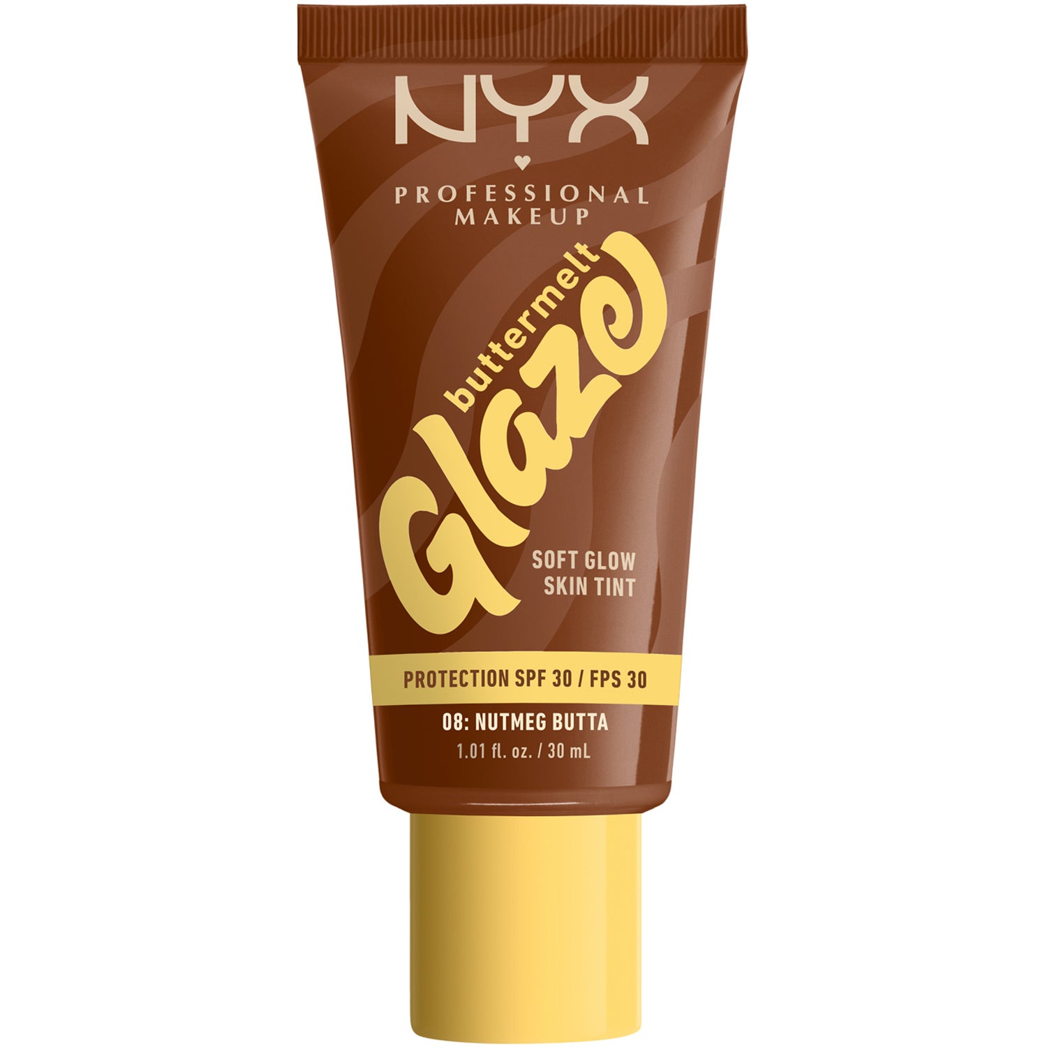 NYX Buttermelt Glaze Solskyddstint + SPF30 #08-nutmeg Butta puder, rouge & highlighter dam – bild 2