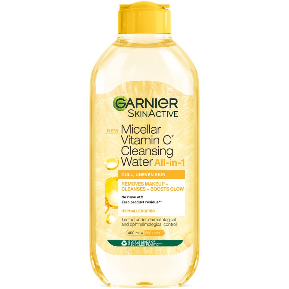 Skin Active Micellar Cleansing Water Vitamin C Dull and Uneven Skin