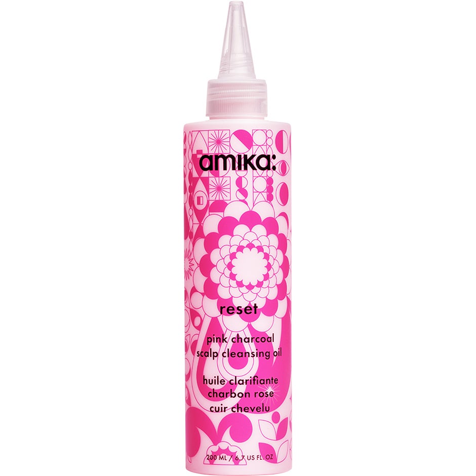 Amika Reset Pink Charcoal Scalp Cleansing Oil 200 ml billede