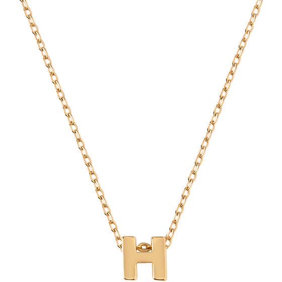 Gold Plated Initial H Necklace Giftbox