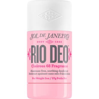 Sol de Janeiro Rio Deo 57g aluminiumsfri deodorant med duft av jasmin i en rosa beholder med hvitt lokk