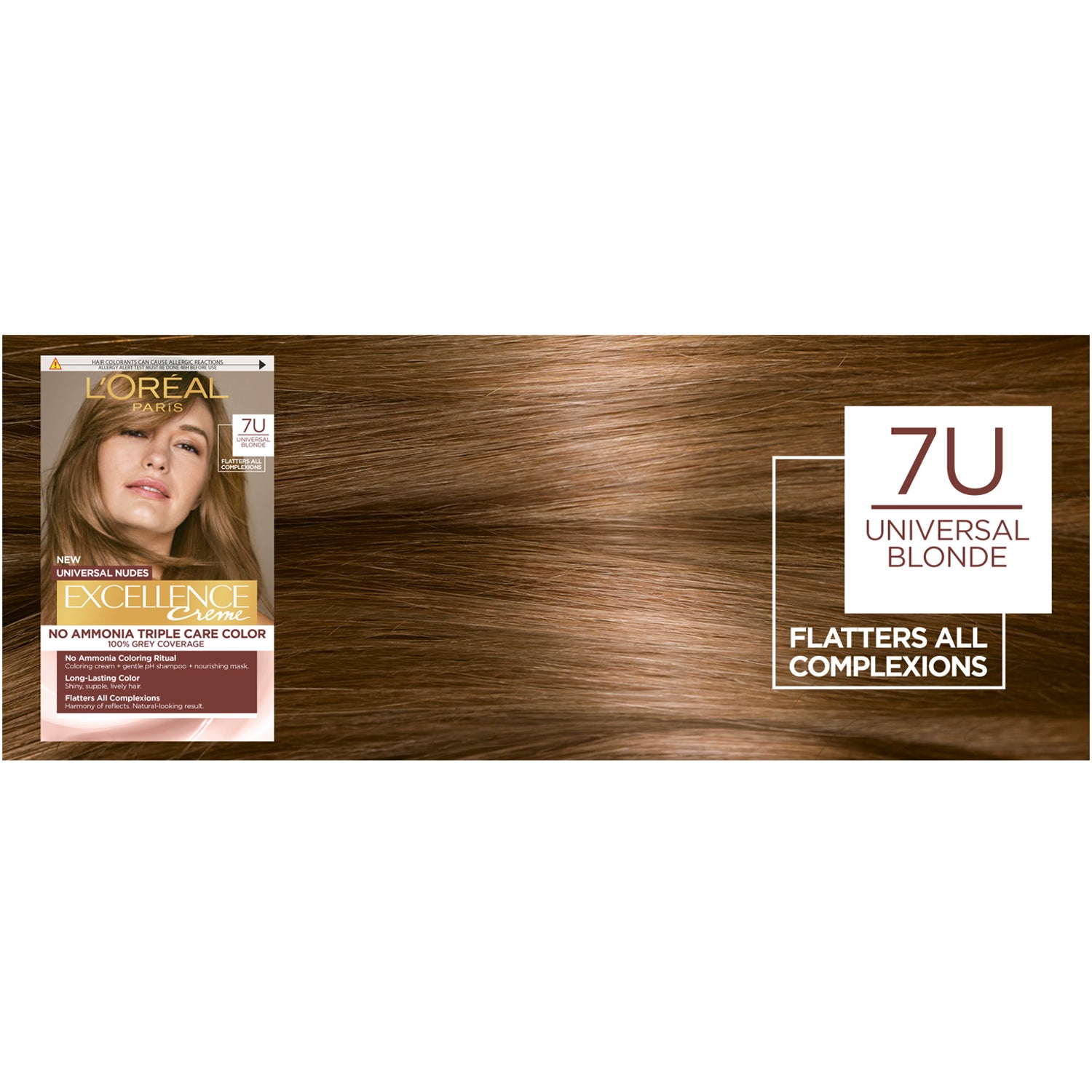 L'Oréal Paris Excellence Universal Nudes Blonde 7U | Nordicfeel, image size:1500x1500