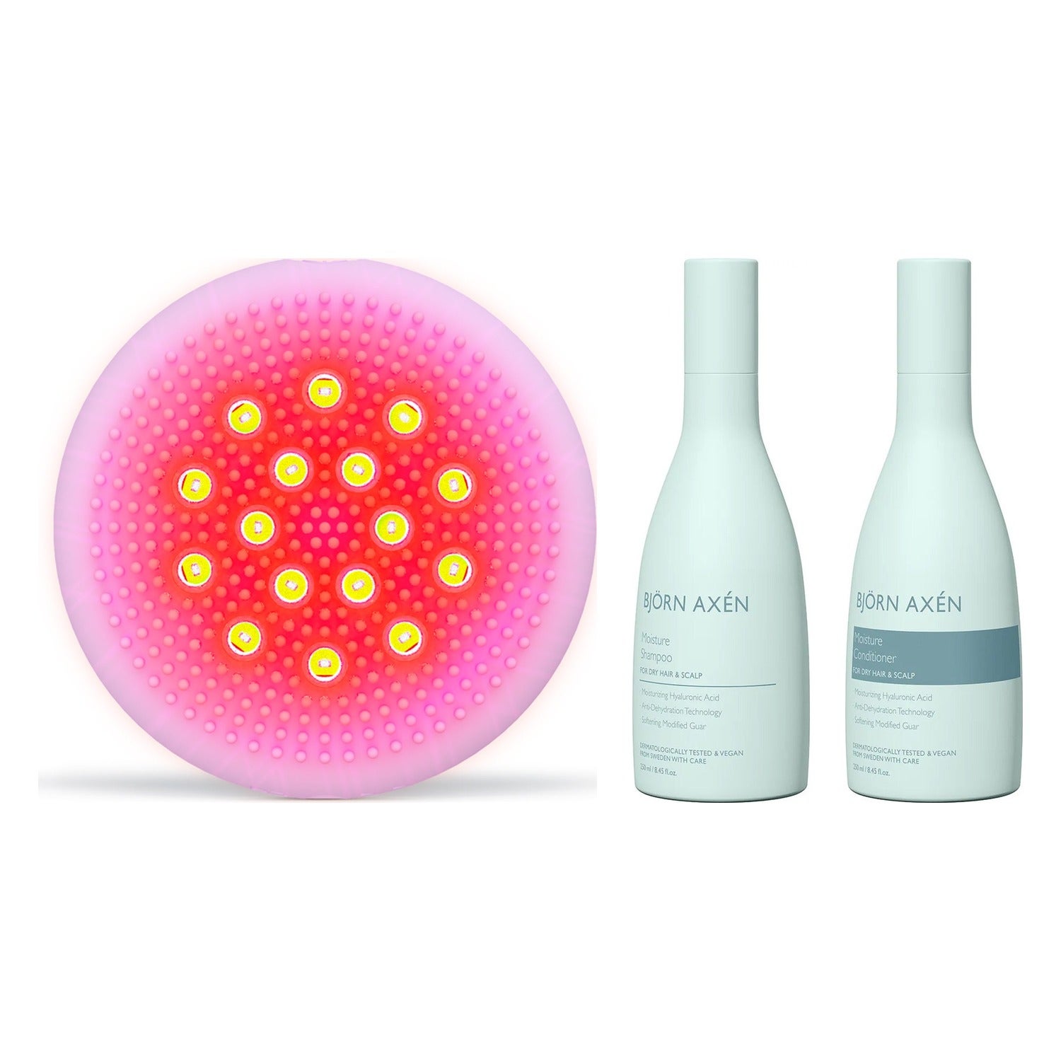 FOREO Hydrated Hair Essentials Set Hair Brush & Shampoo 250ml & Conditioner 250ml billede