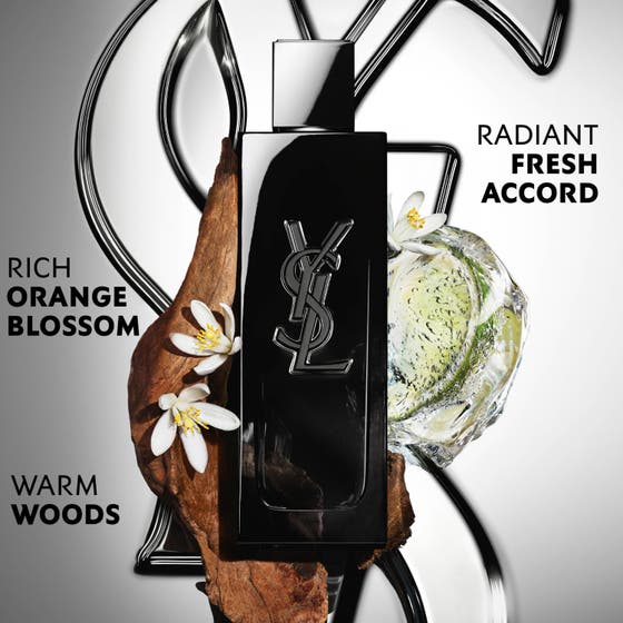 Yves Saint Laurent MYSLF Eau de Parfum 40 ml herreduft med svart flaske, appelsinblomst og treakkord