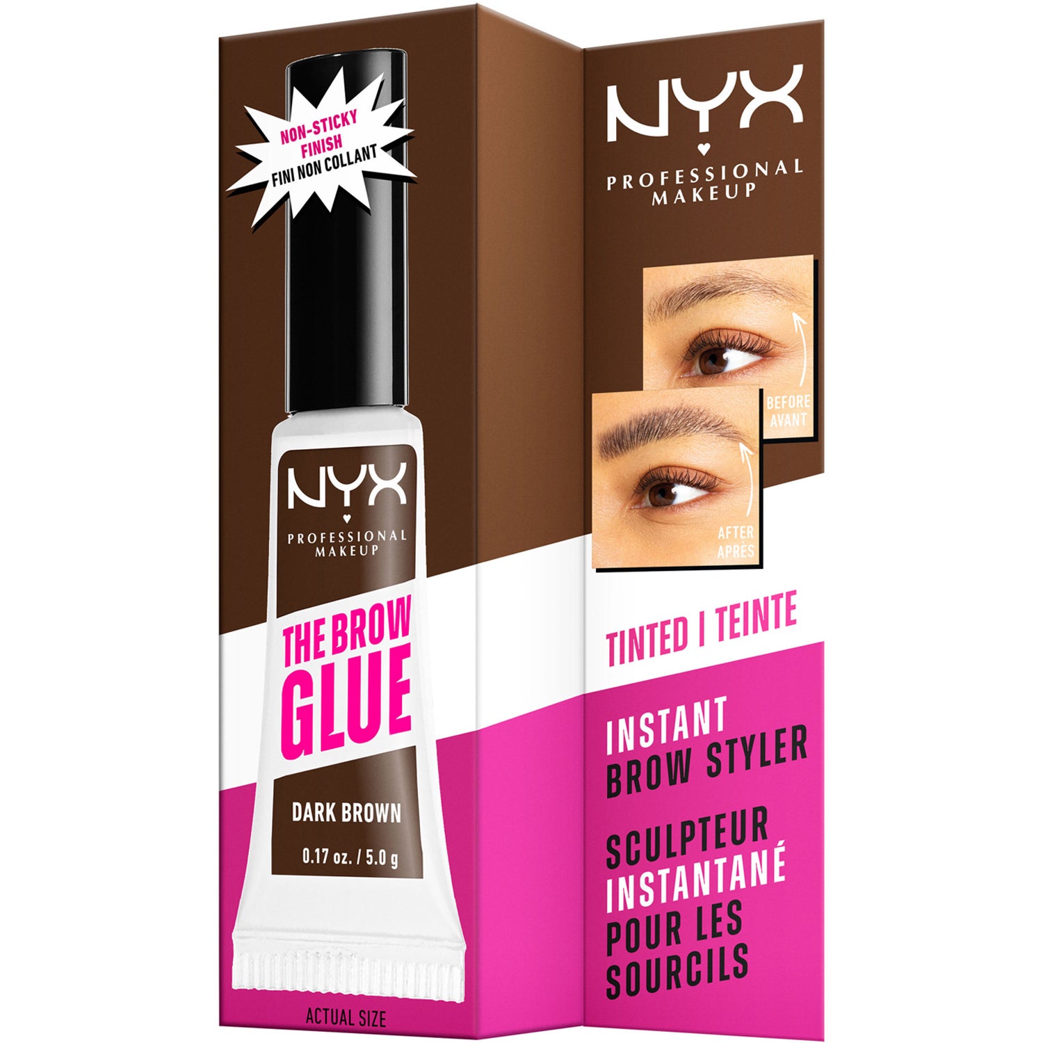 NYX Professional Makeup The Brow Glue Instant Brow Styler Dark Brown 04 - 5 g billede