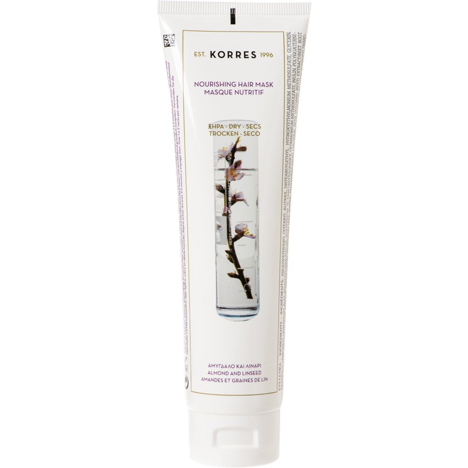 KORRES Almond Oil + Linseed Hair Mask For Dry / Damaged Hair - 125 ml billede