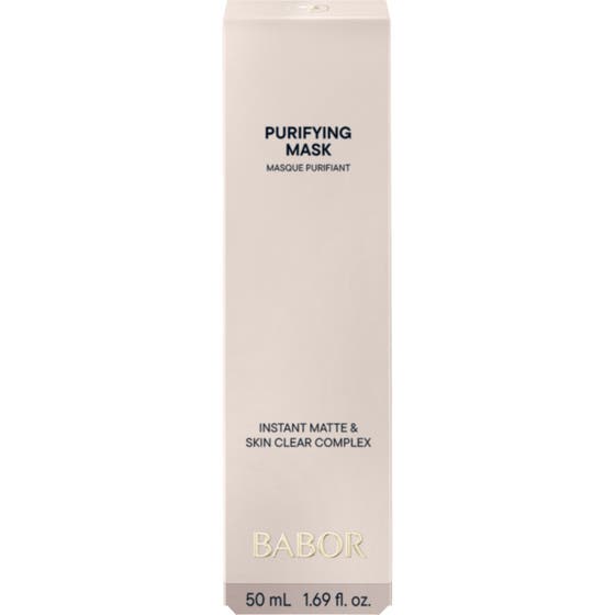 Babor Purifying Mask 50 ml ansiktsmaske for uren hud i hvit Skinovage-eske med lysegrønn etikett