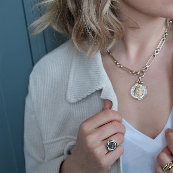 Coins Of Relief Bunch Necklace