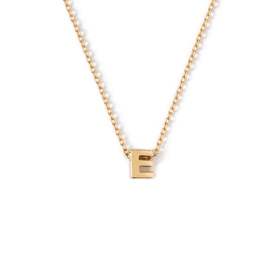 Gold Plated Initial E Necklace Giftbox
