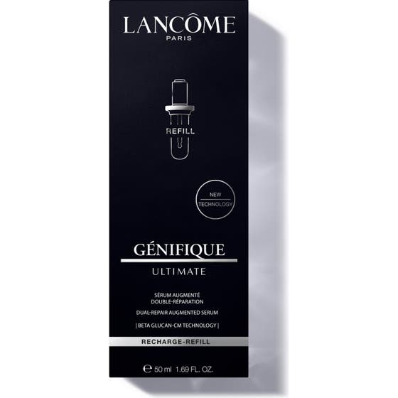 Lancôme Génifique Ultimate Serum Refill 50 ml antiaging serum för ansiktet i svart ytterförpackning med silvertext.