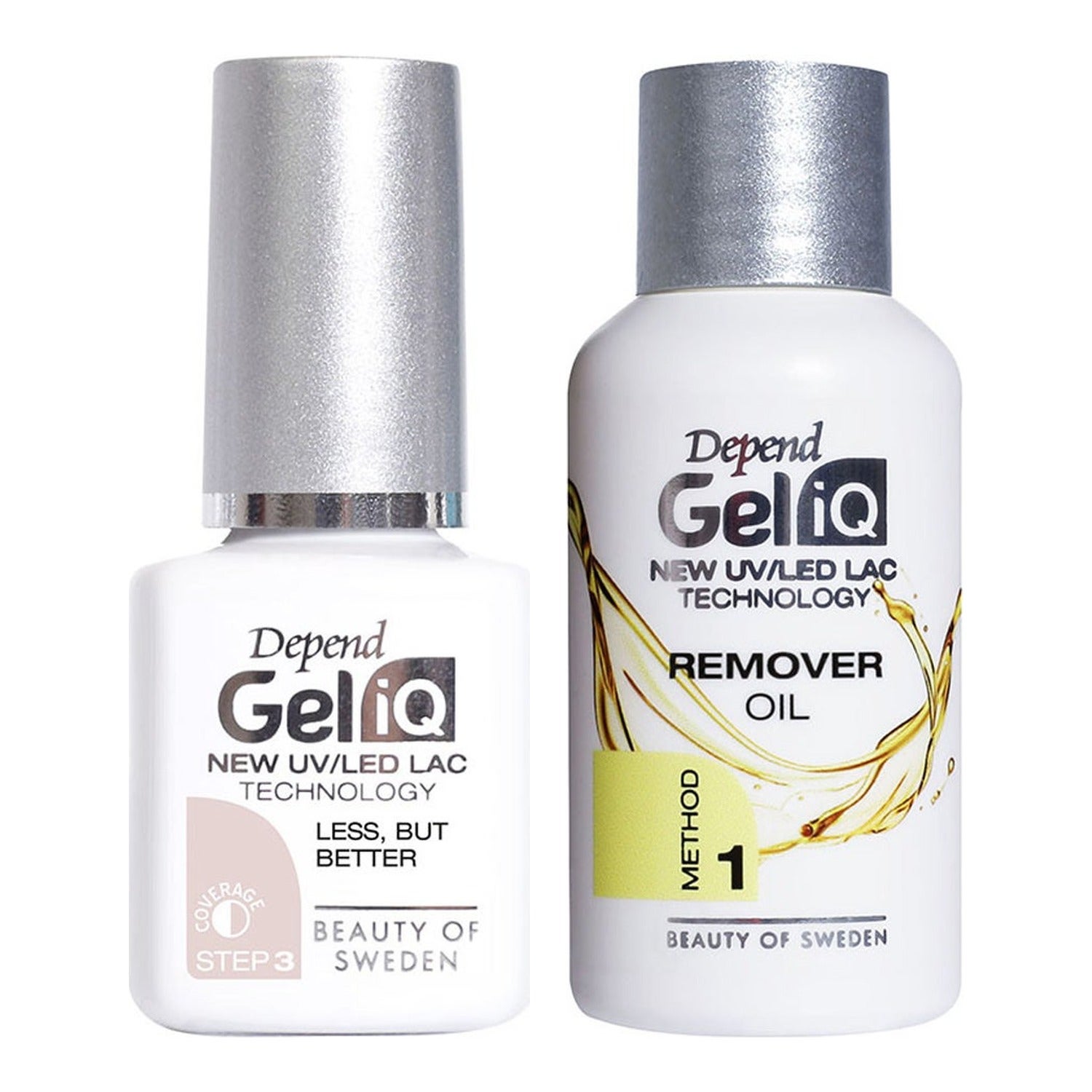 Depend Gel IQ Less But Better & Remover Oil Set billede