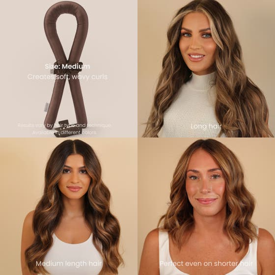 Heatless Curls in Mulberry Silk Medium