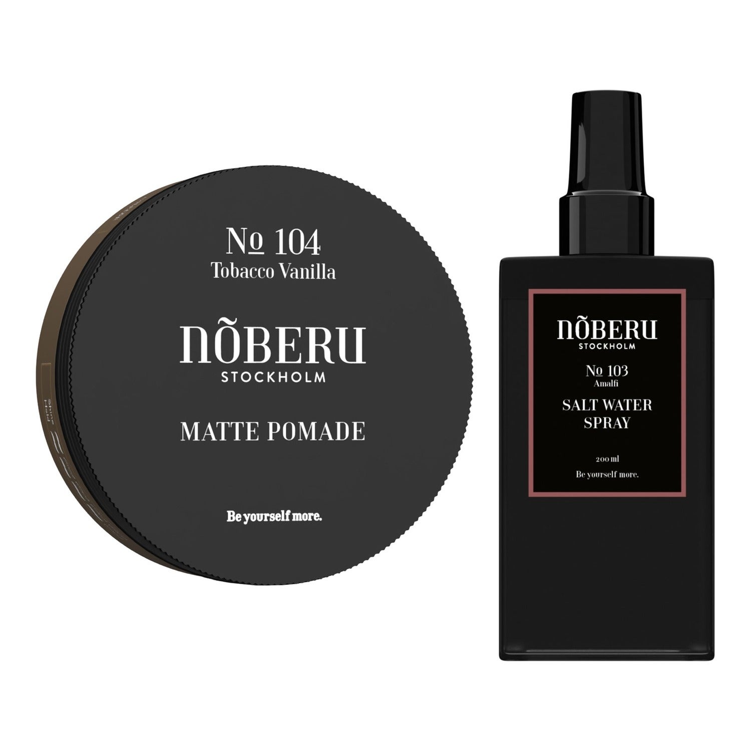Nõberu Stockholm Daddy Cool Set Matte Pomade & Amalfi Salt Water Spray