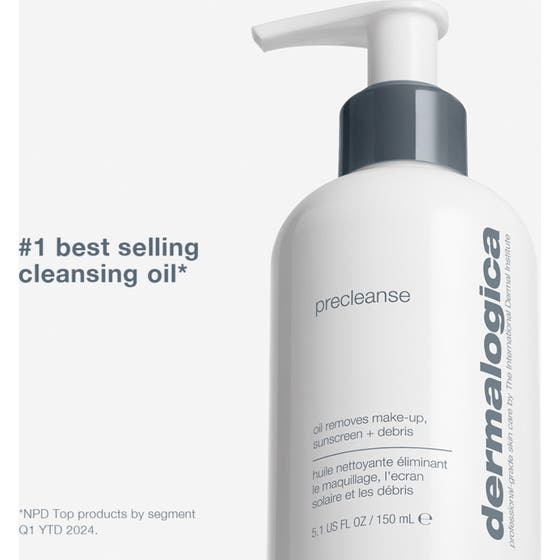 Dermalogica PreCleanse 295 ml puhdistusöljy ravitsee ihoa aprikoosinsiemenillä, riisillä ja auringonkukkaöljyllä