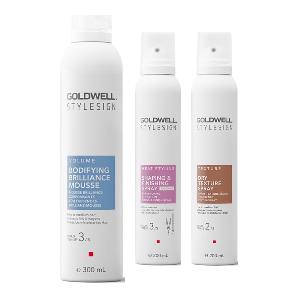 Fashion Week Bundle The Perfect Blow Out Mousse 300 ml, Finishing Spray 200 ml, Texture Spray