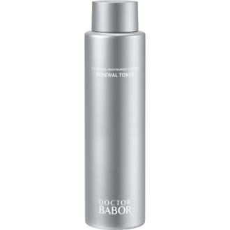 Doctor Babor Renewal Toner 200 ml fornyende ansigtstoner i en slank sølvfarvet flaske med retinol og niacinamid