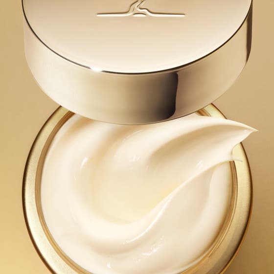 Nuxe Merveillance Lift Exceptional Cream 75 ml oppstrammende dagkrem med fløyelsmyk hvit tekstur i en gullkrukke
