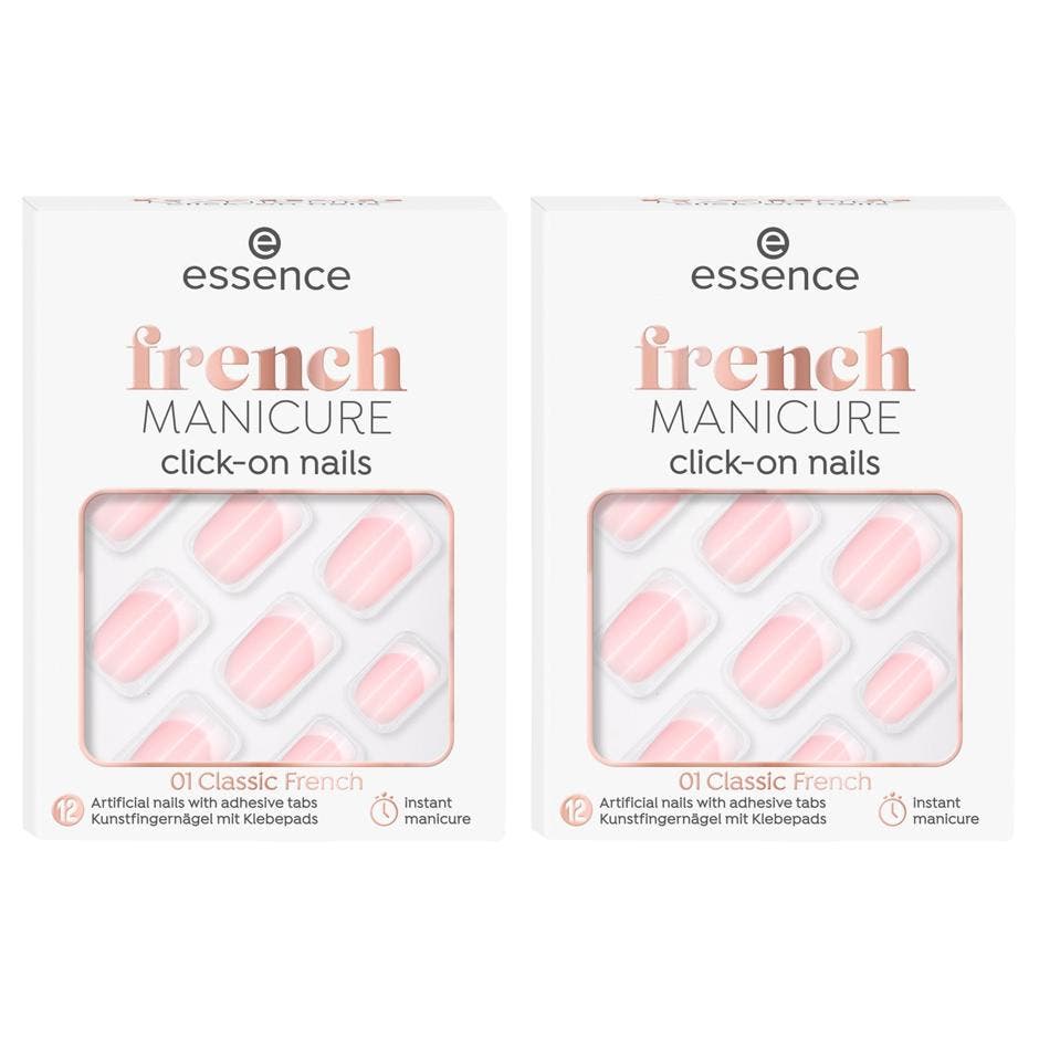 French Manicure Click-on Nails