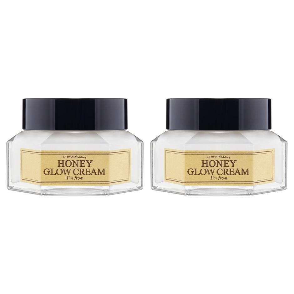 I'm From Honey Glow Cream 50 g fuktighetskrem i åttekantet glasskrukke med sort lokk gir glød.