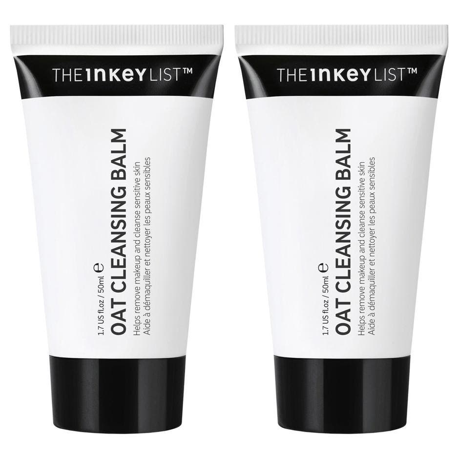 The Inkey List Oat Cleansing Balm 50ml skånsom ansiktsrens i hvit og sort tube som effektivt fjerner sminke.