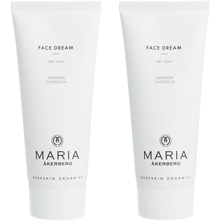 Maria Åkerberg Face Dream organisk återfuktande ansiktskräm med lavendel för torr hud i en vit tub